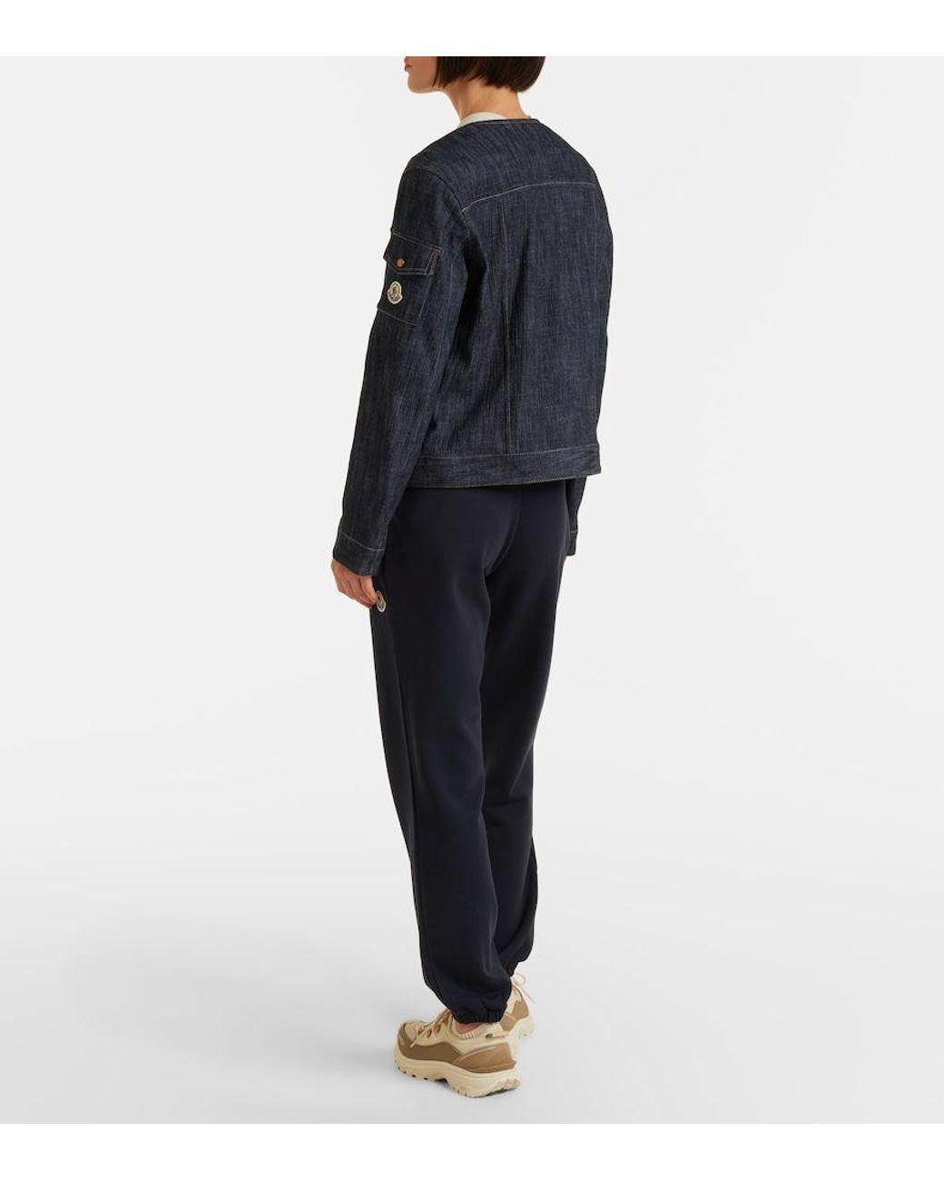Moncler Blue Cotton-Blend Sweatpants