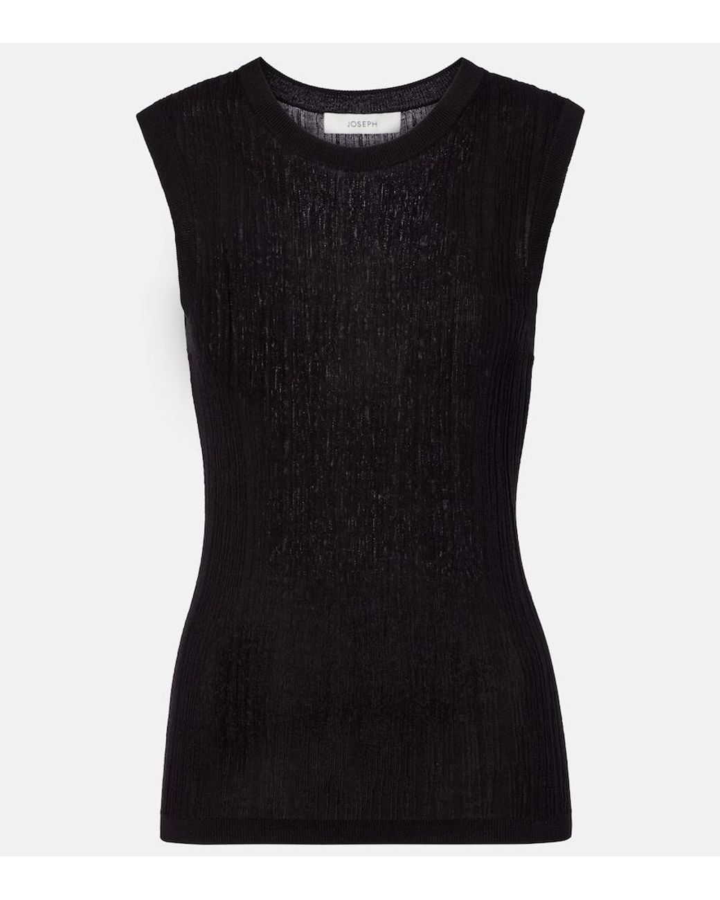Top Calife En Soie Et Coton Joseph en coloris Black