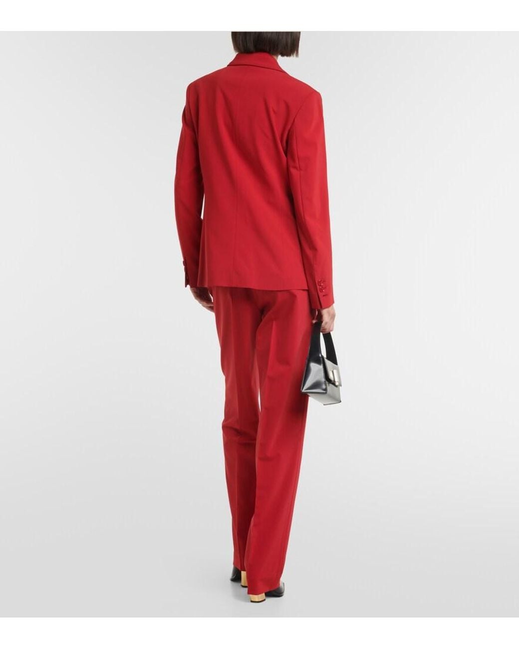 Dorothee Schumacher Red Modern Sophistication Blazer