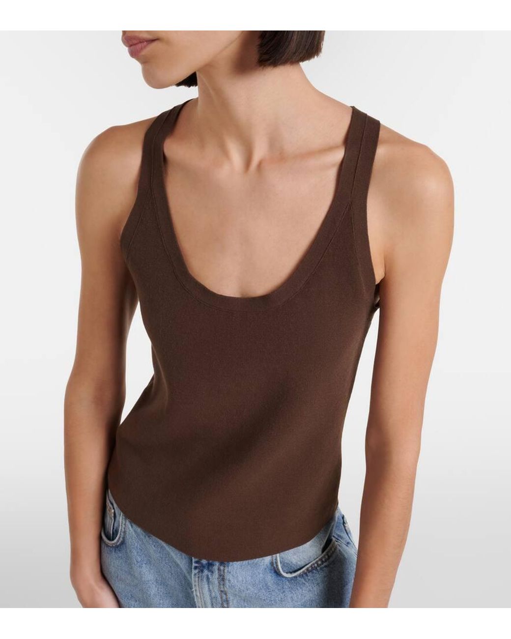 Vince Brown Knitted Tank Top