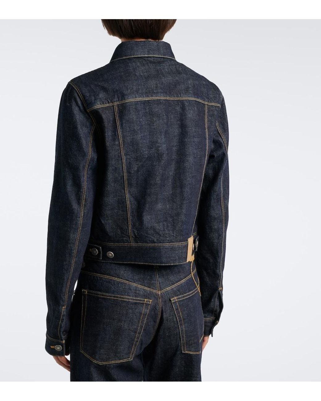 Fendi Blue Cropped Denim Jacket