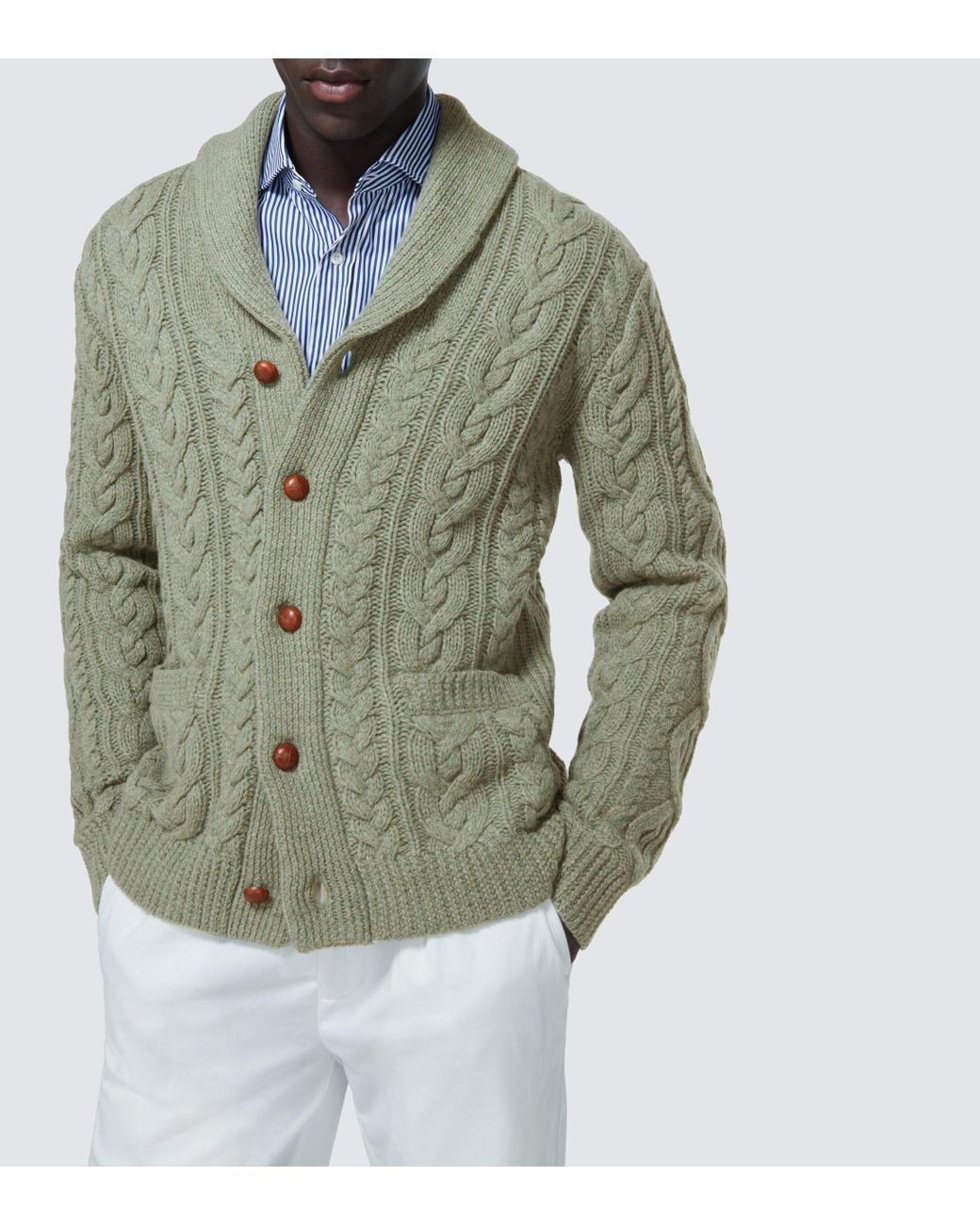 Polo Ralph Lauren Cable-knit Wool And Cashmere Cardigan in