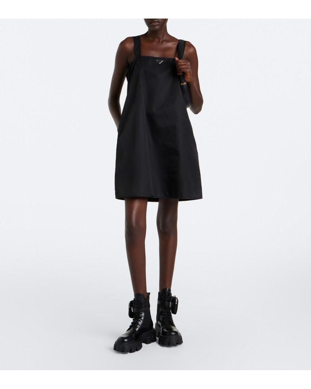 Prada Black Monolith Leather Ankle Boots