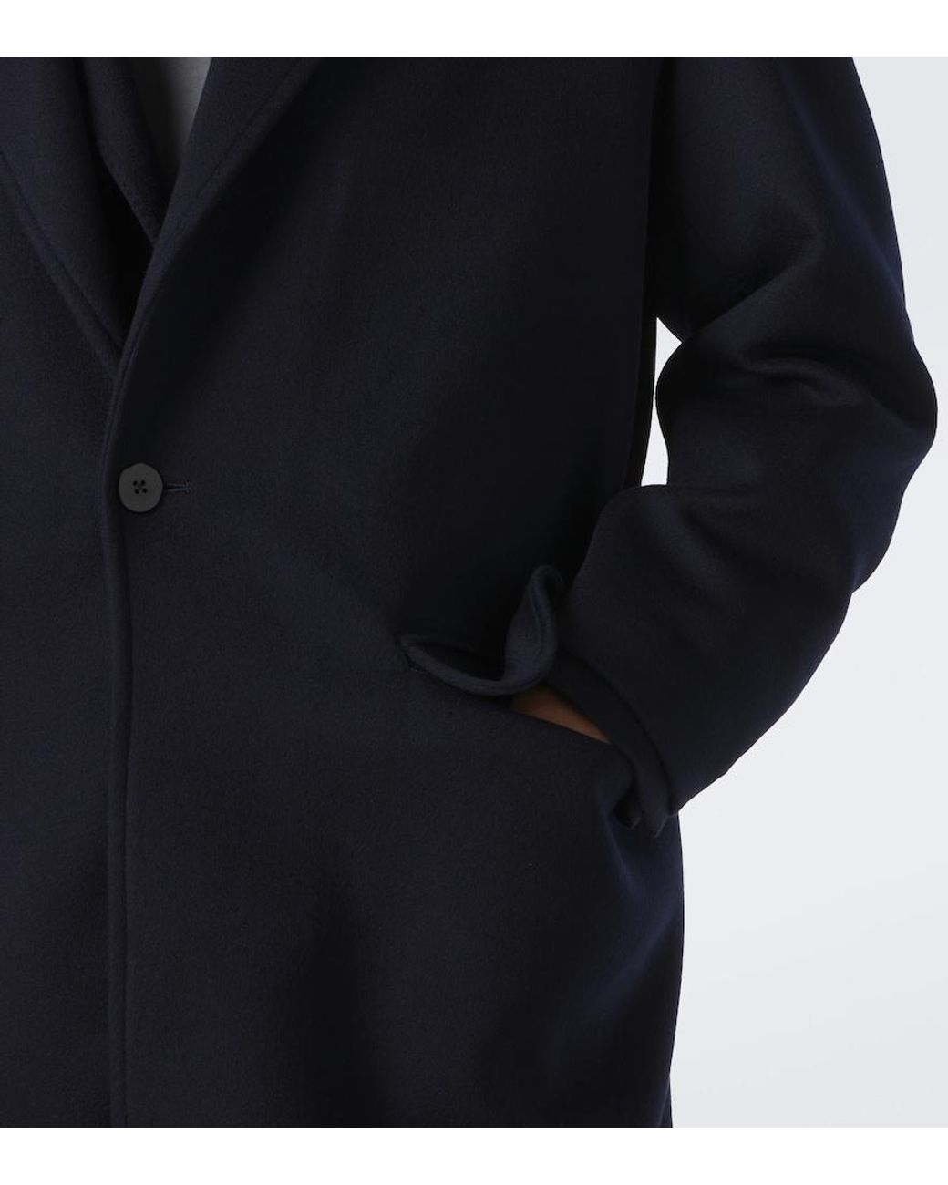 STÒFFA Blue Cashmere Overcoat for men