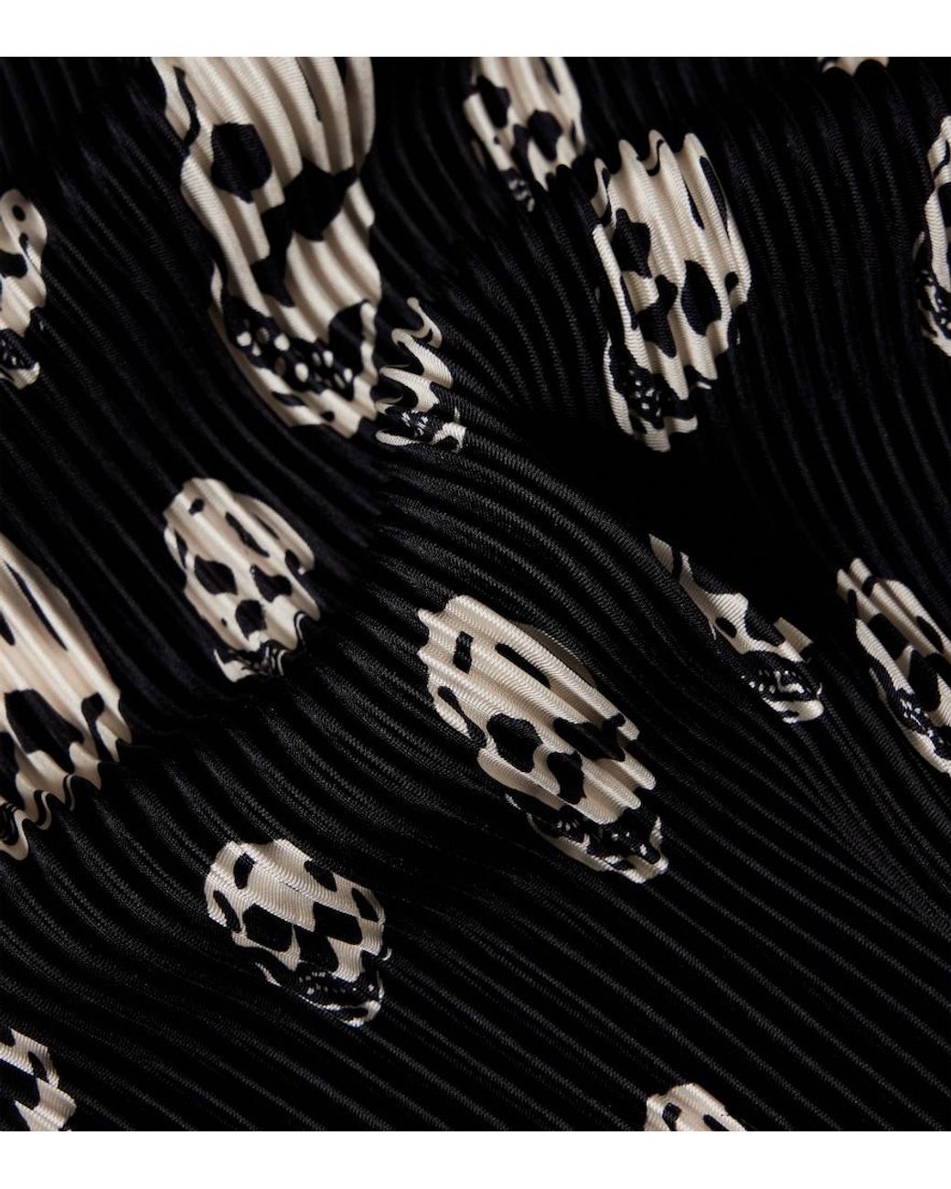 McQueen Black Skull Silk Scarf