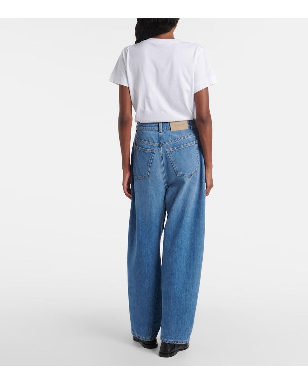 Givenchy Blue Cocoon High-Rise Barrel-Leg Jeans
