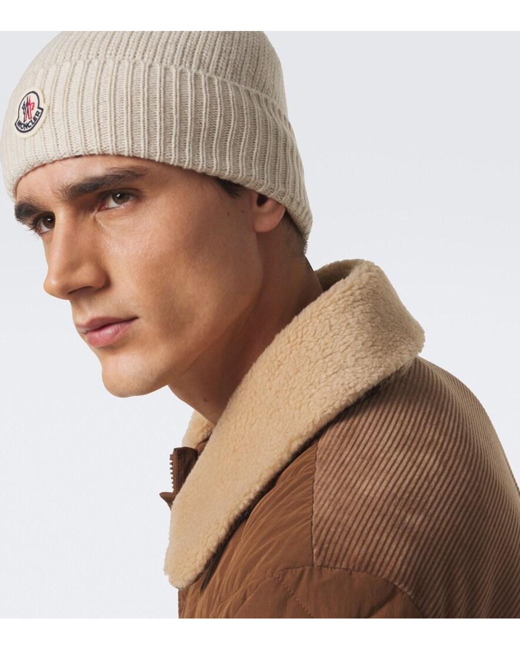 Moncler Natural Wool And Cashmere Beanie for men