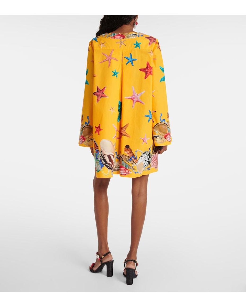 Dolce & Gabbana Yellow Capri Printed Cotton Tunic