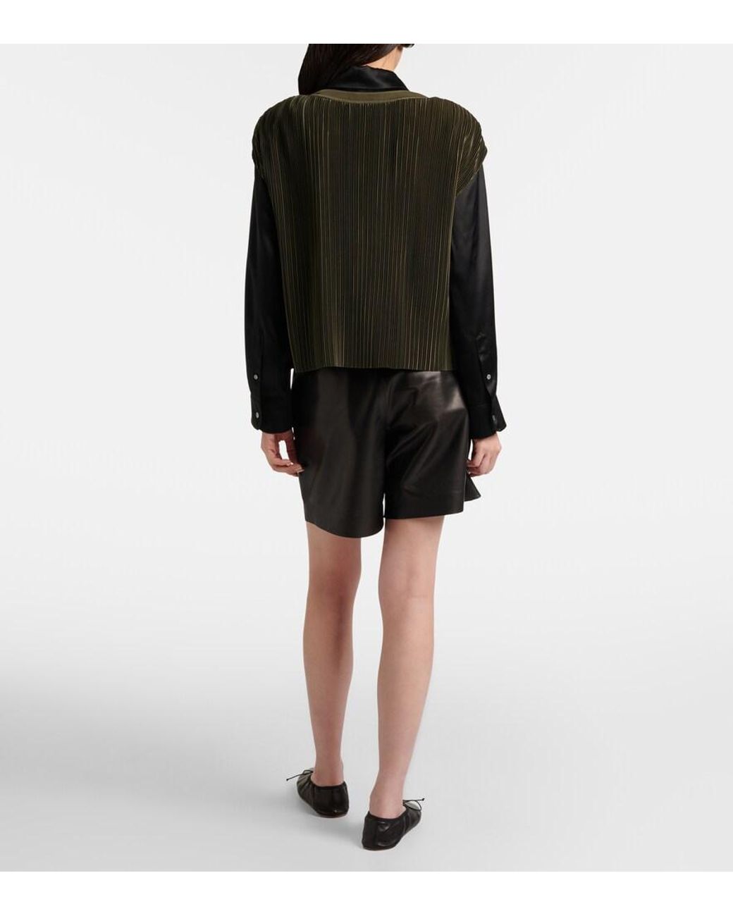 Joseph Black Cedre Plisse Satin Top