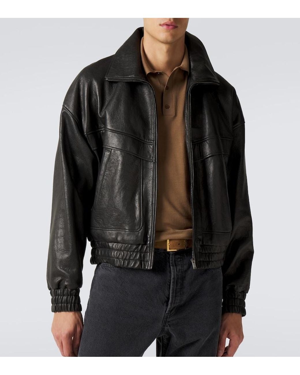 Saint Laurent Brown Wool Polo Shirt for men