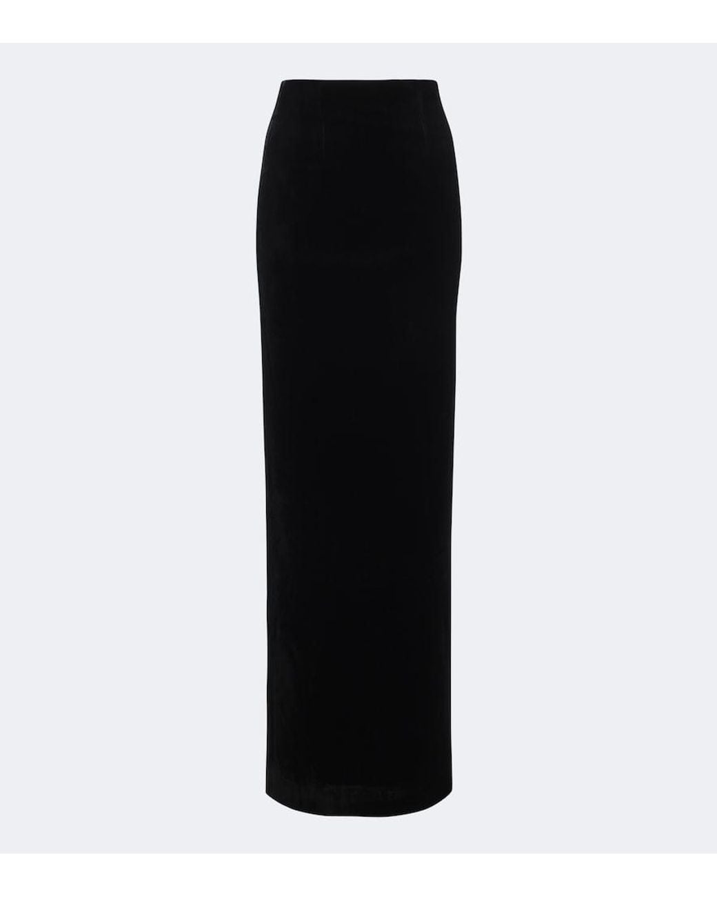 Roland Mouret Black Velvet Maxi Skirt