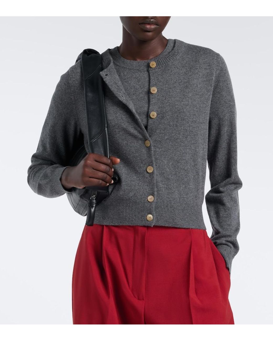 arch4 Gray Celestina Cashmere Cardigan