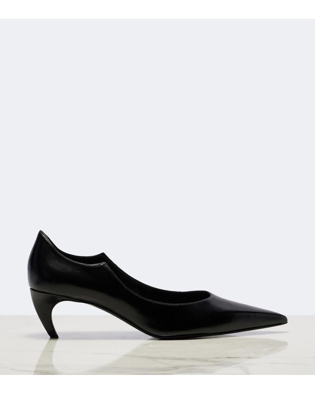 Khaite Black Valerie Leather Pumps
