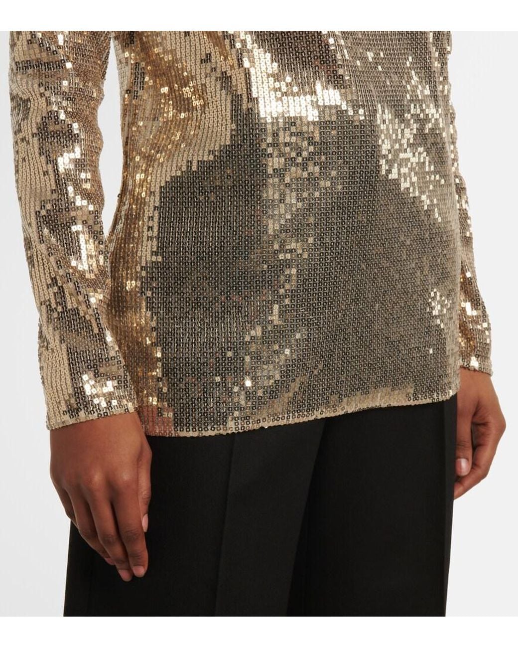Dolce & Gabbana Natural Sequined Top
