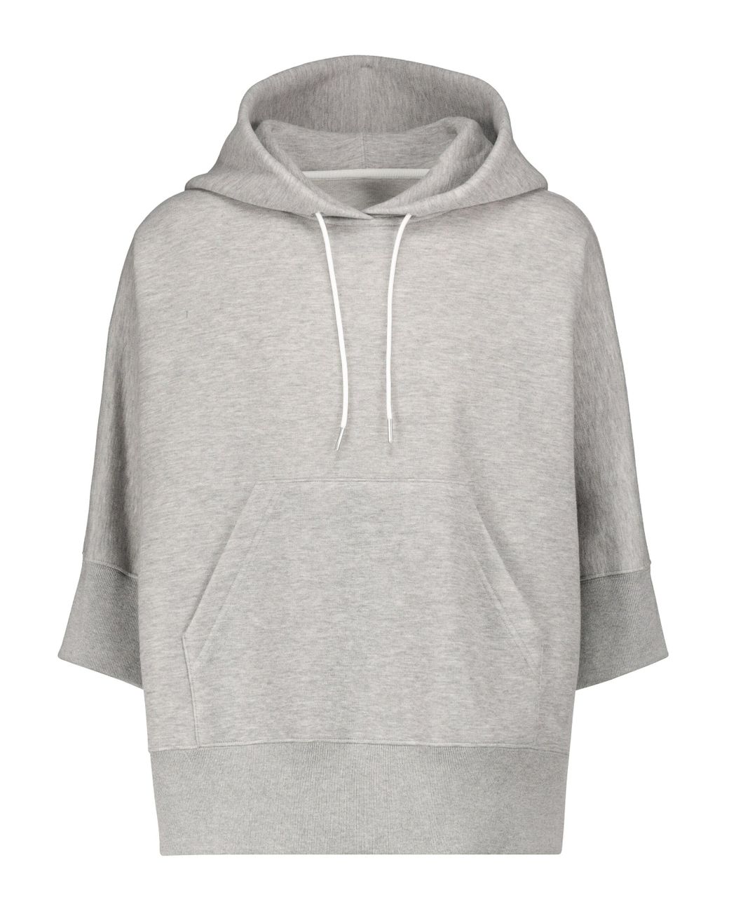 Sacai Cotton-blend Hoodie in Grey (Gray) - Lyst