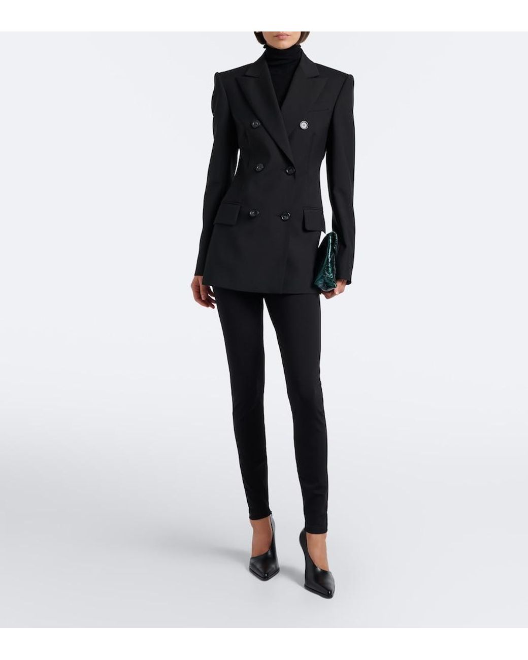 Sportmax Black Jersey Leggings