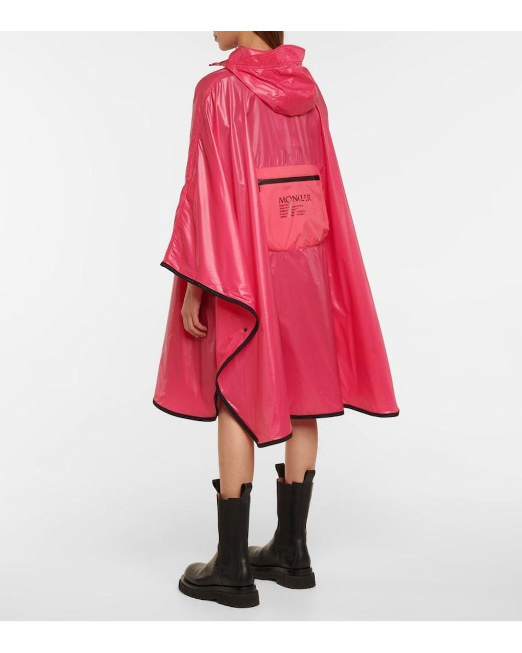 Moncler Red Waterproof Poncho