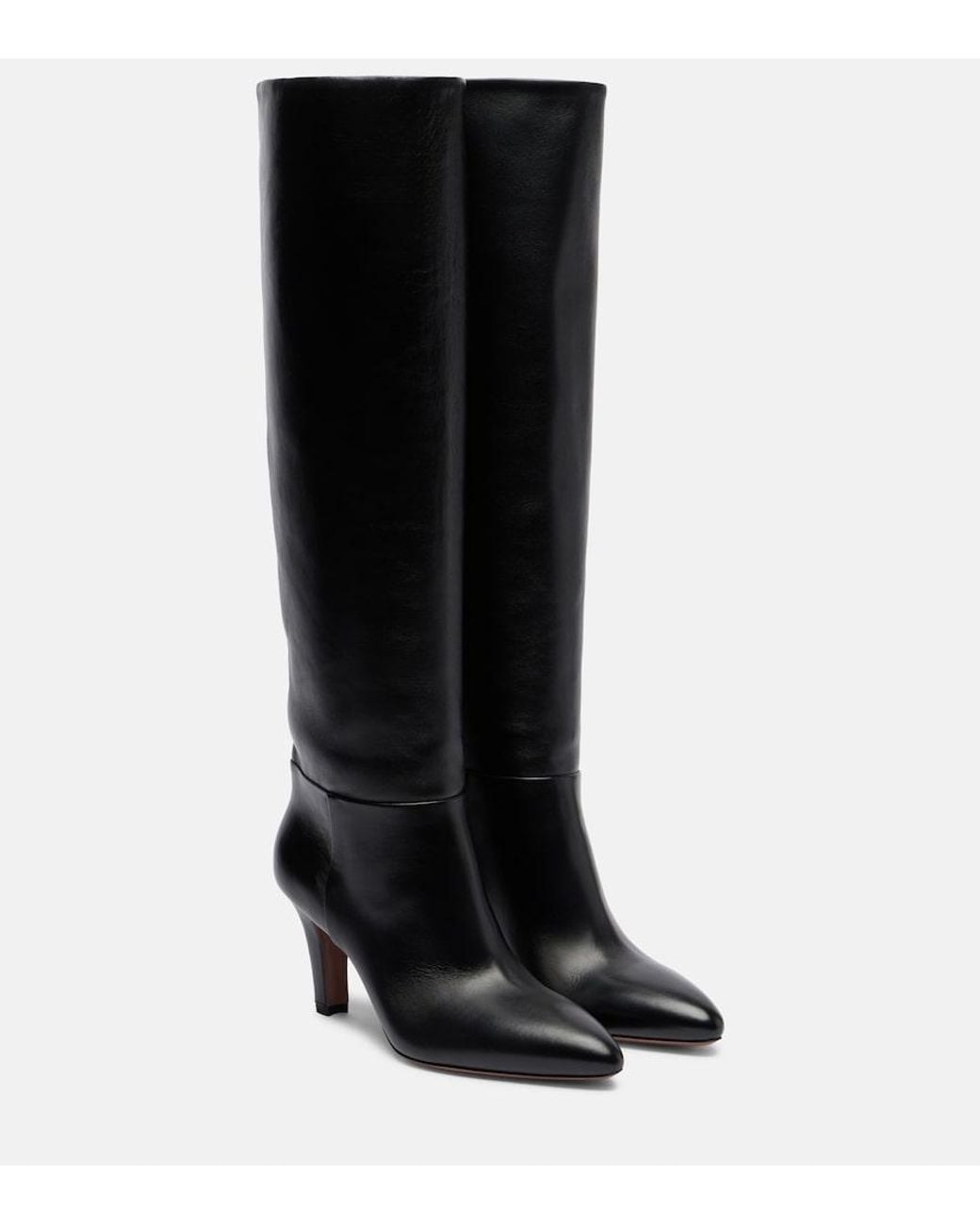 Paris Texas Black Elsa Leather Knee-High Boots