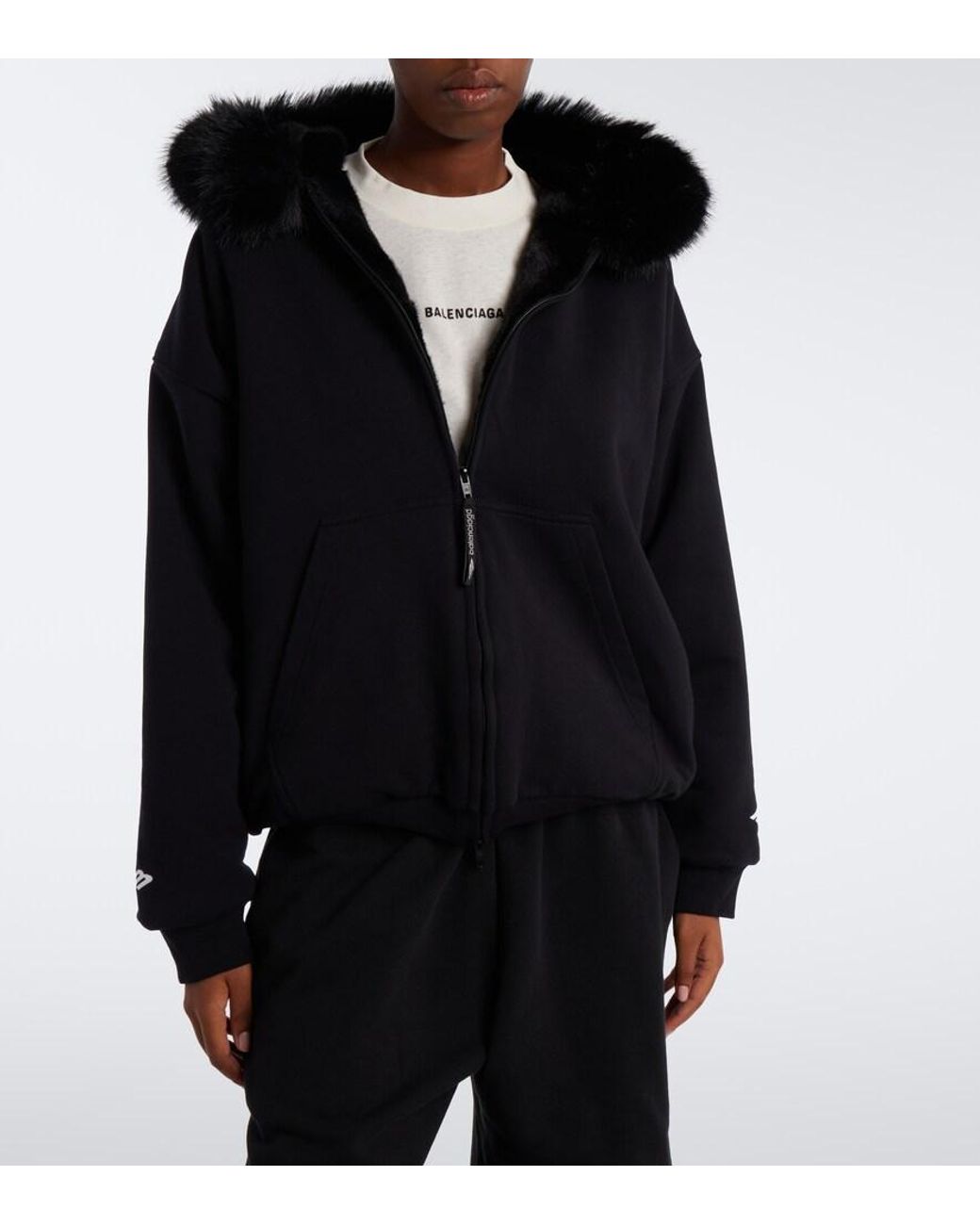 Balenciaga Black Technical Cotton Ski Jacket