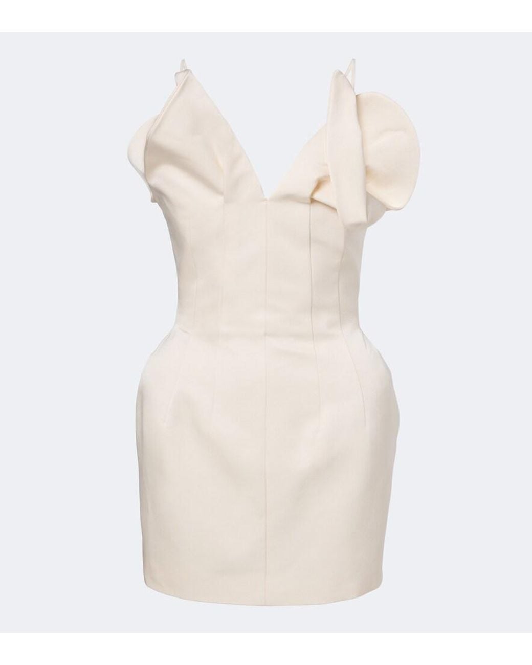 Magda Butrym Natural Draped Cotton And Silk Corset Dress