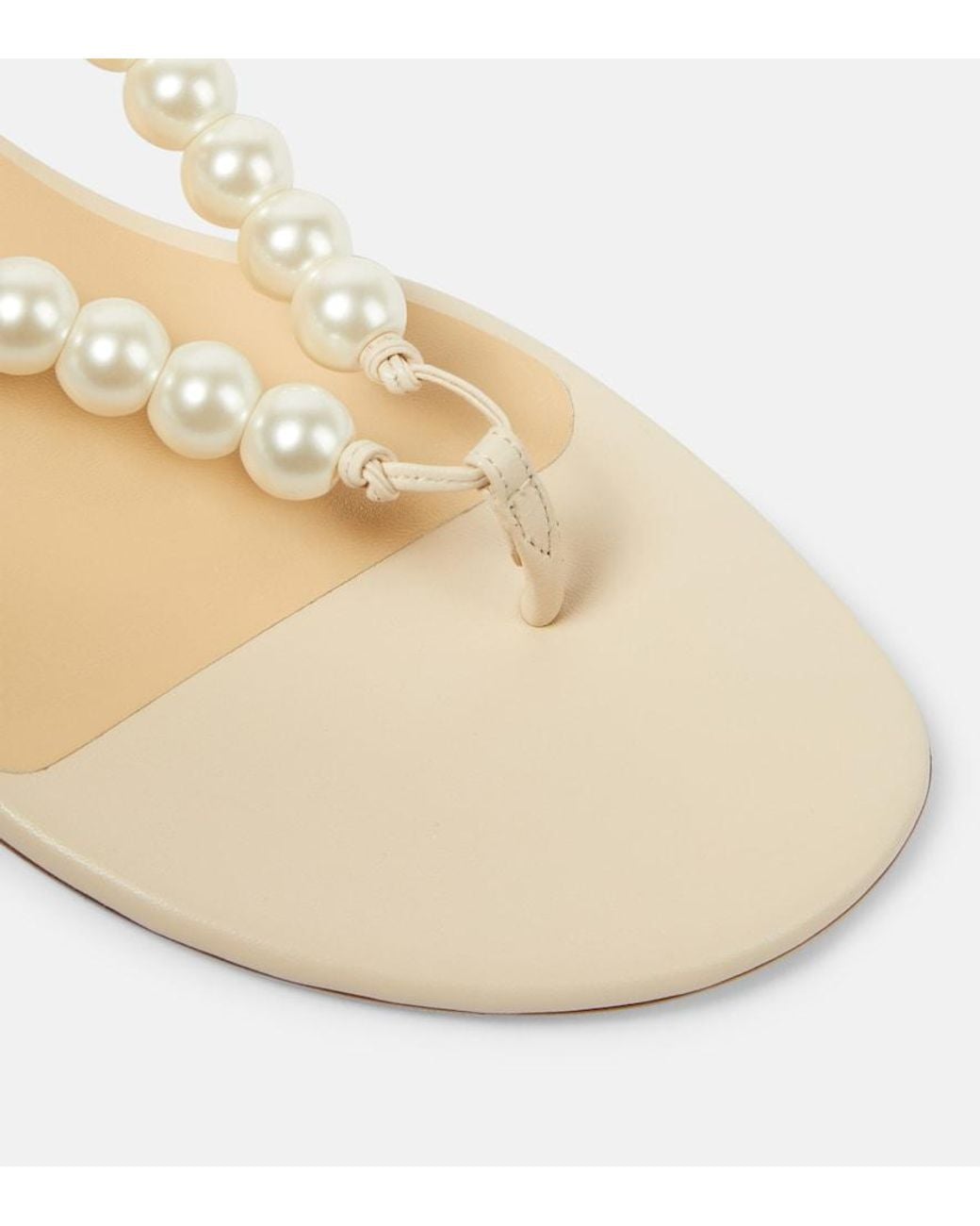 Magda Butrym Natural Embellished Leather Sandals