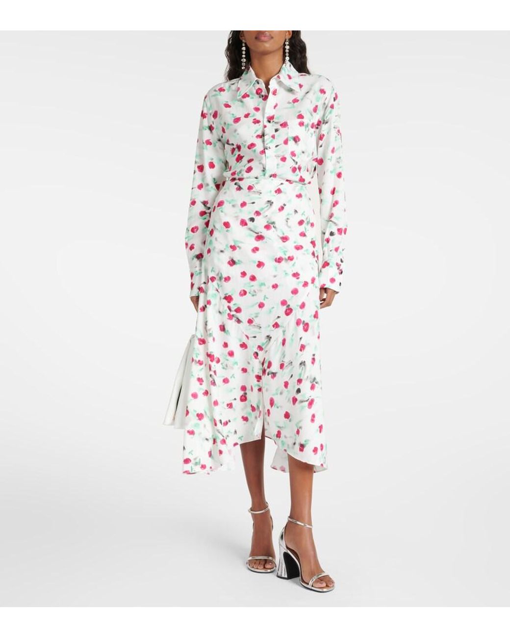 Marni Multicolor Floral Print Shirt With Logo Buttons