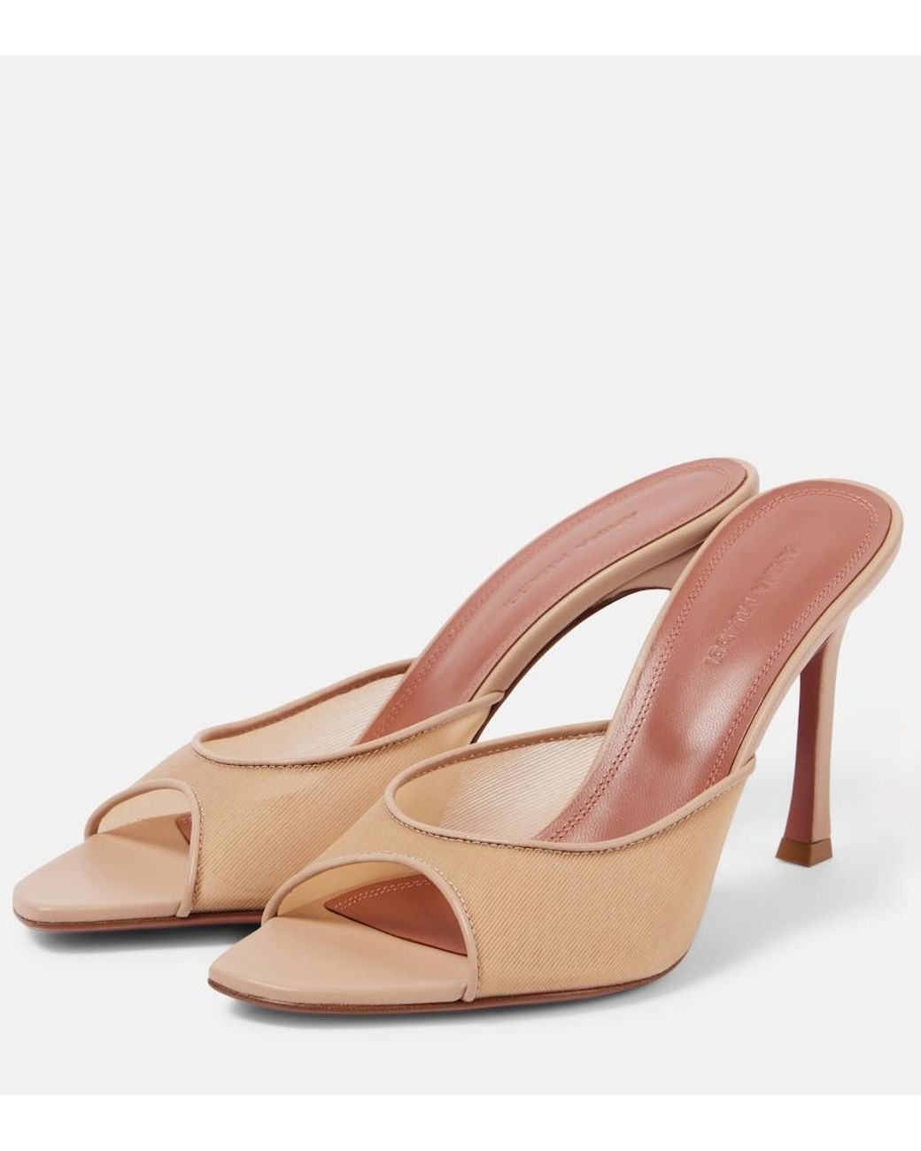 AMINA MUADDI Brown Alexa 95 Mesh Mules