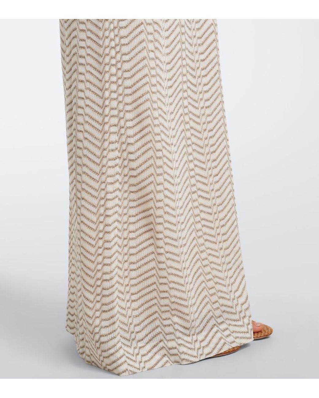 Missoni White Lame Maxi Dress