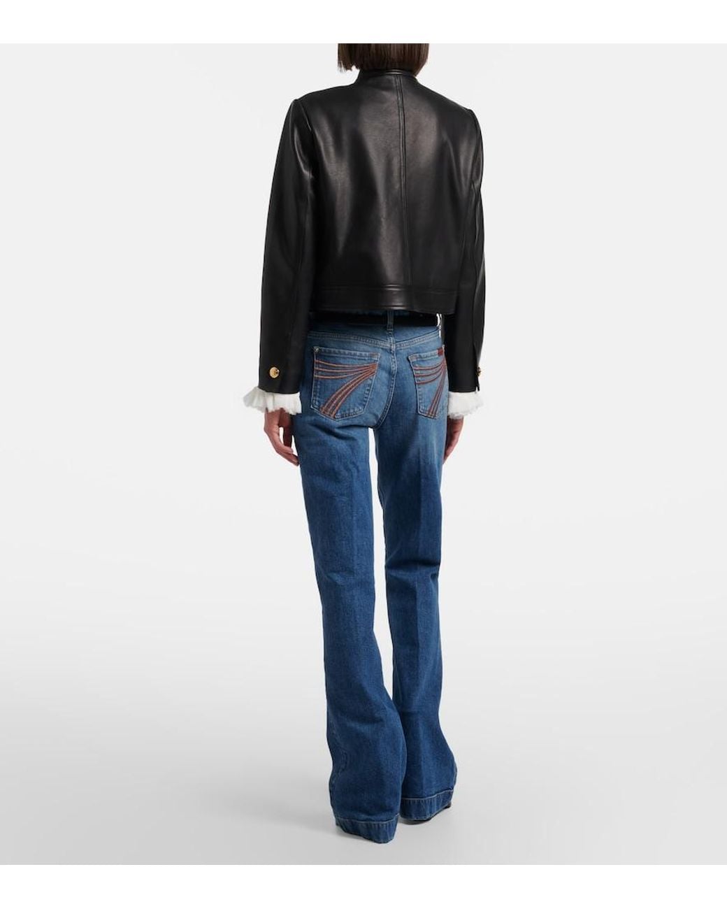 7 For All Mankind Blue Dojo Flared Jeans
