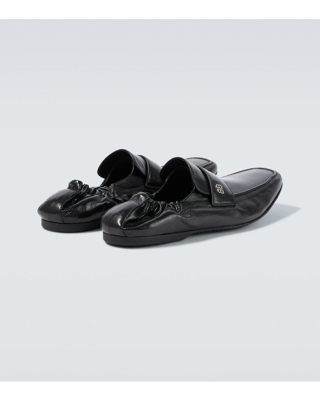 Balenciaga Black Palermo Leather Loafers for men
