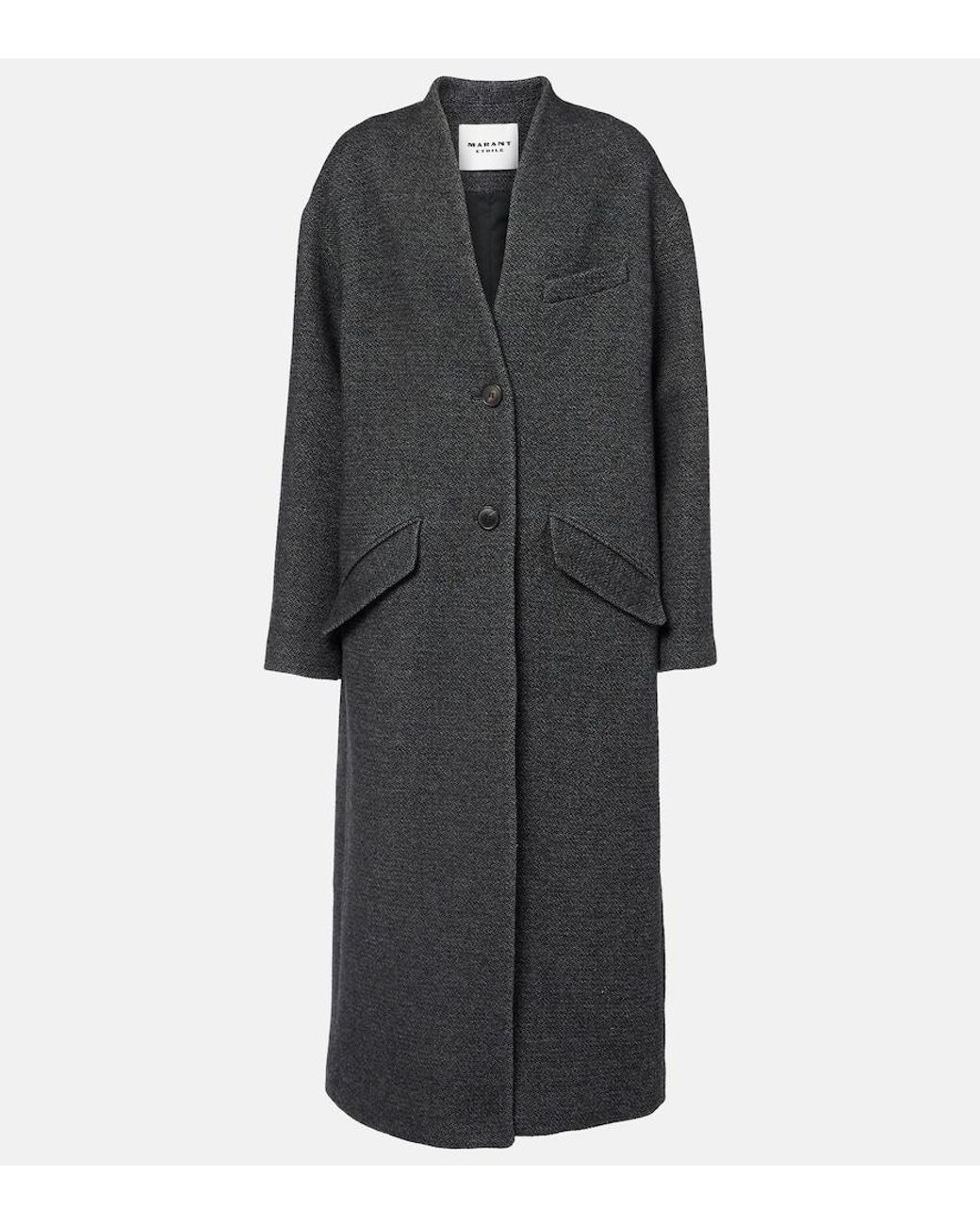Isabel Marant Black Eris Wool-Blend Coat