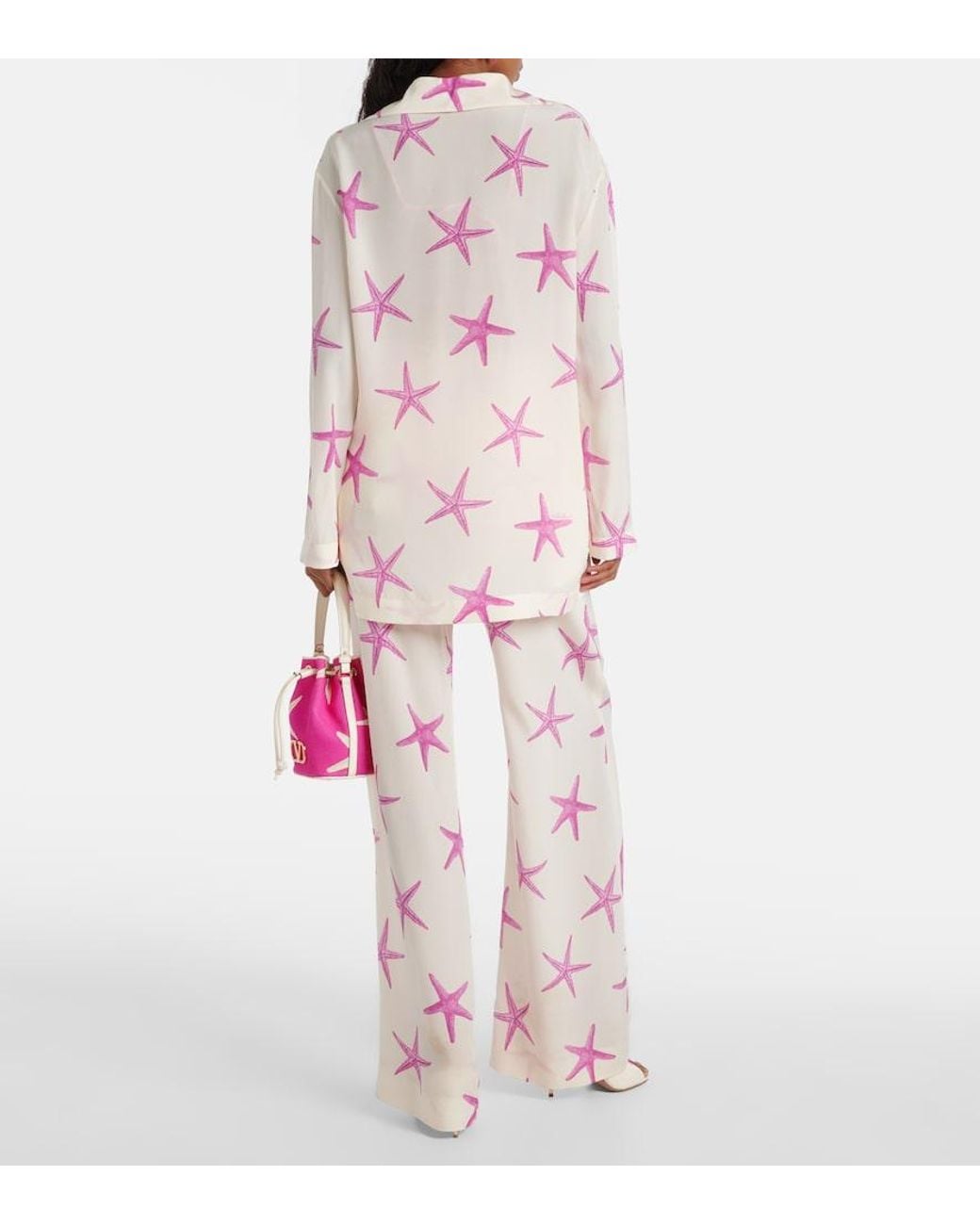 Valentino Garavani Pink Printed Silk Shirt
