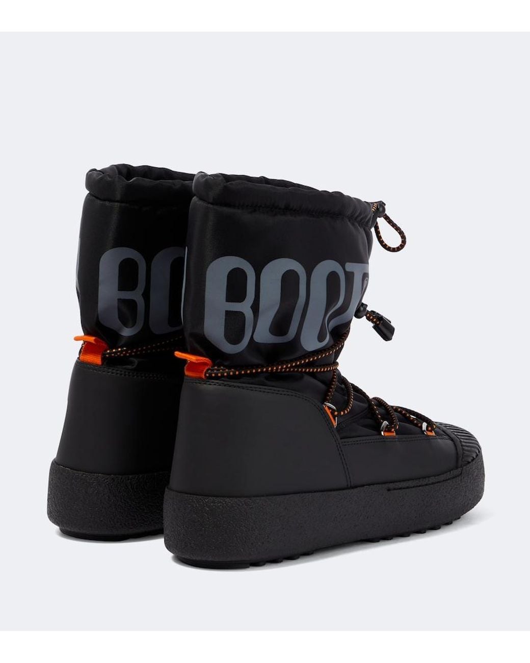 Moon Boot Black Logo Snow Boots for men