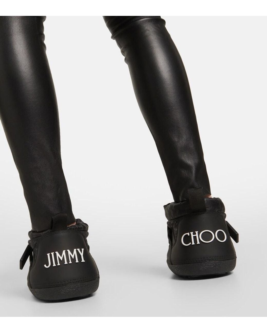 Jimmy Choo Black Yuko Flat Ankle Snow Boots