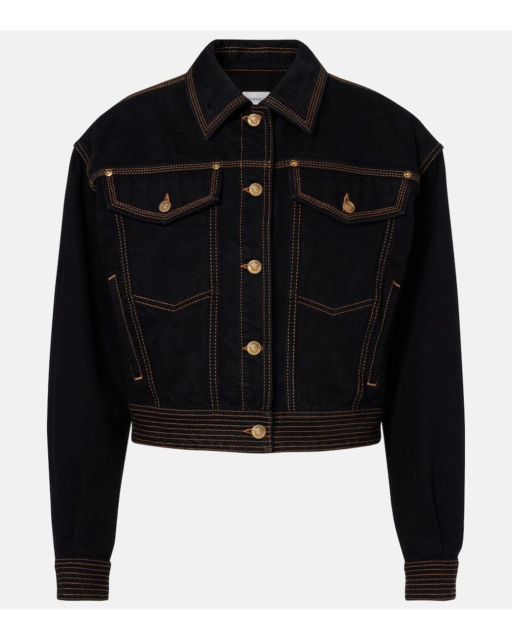Versace Black Medusa Denim Jacket