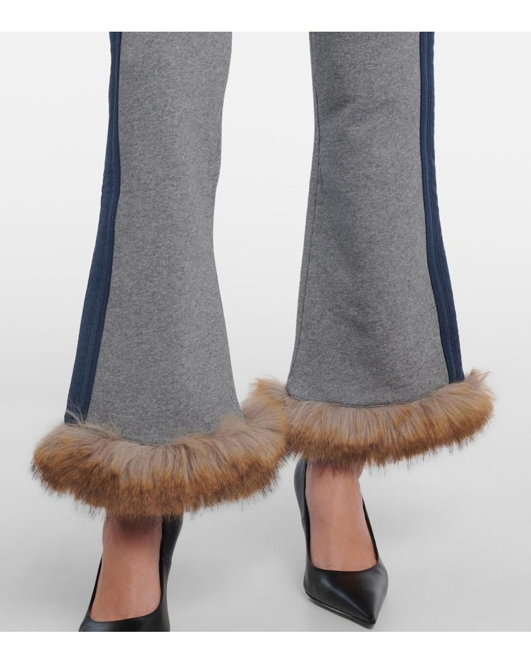 Balenciaga Gray Embroidered Low-Rise Cotton Capri Pants