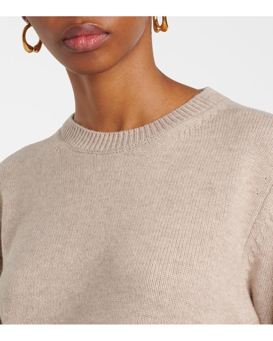 Jil Sander Natural Wool And Cashmere Sweater