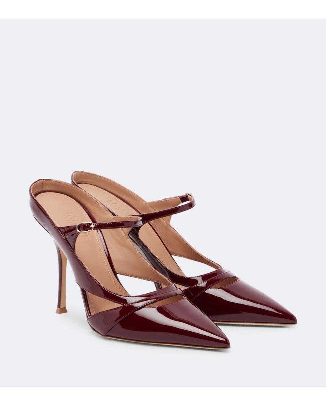 Malone Souliers Brown Patent Leather Pumps