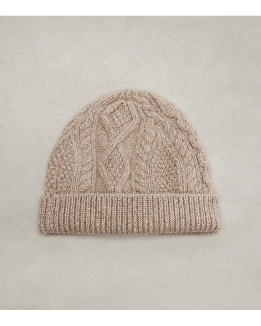 Loro Piana Natural Cable-Knit Cashmere Beanie
