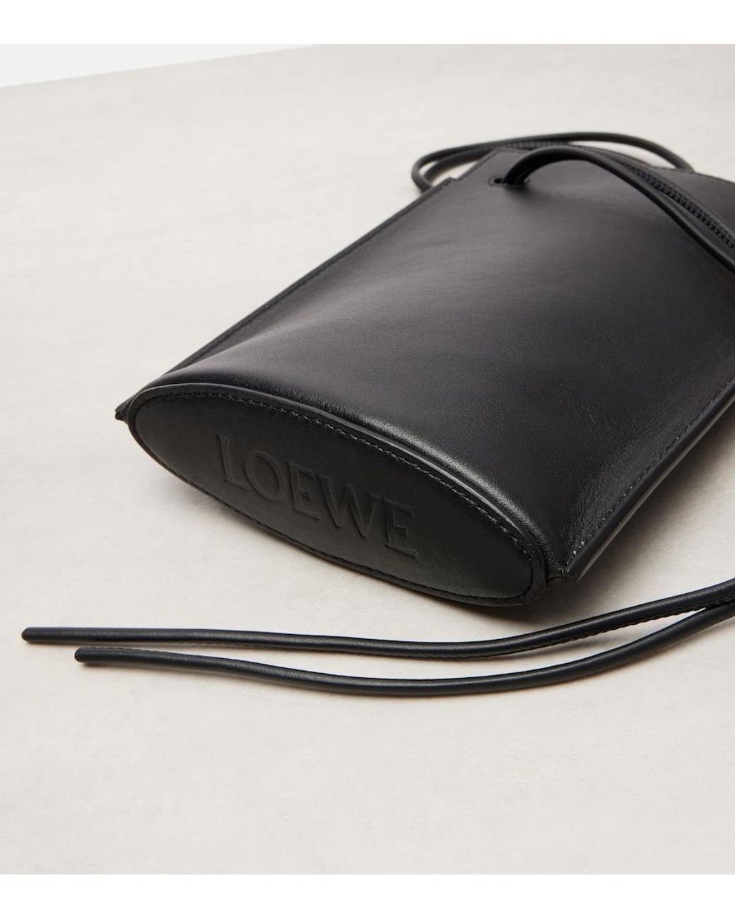 Loewe Black Pebble Dice Leather Pouch