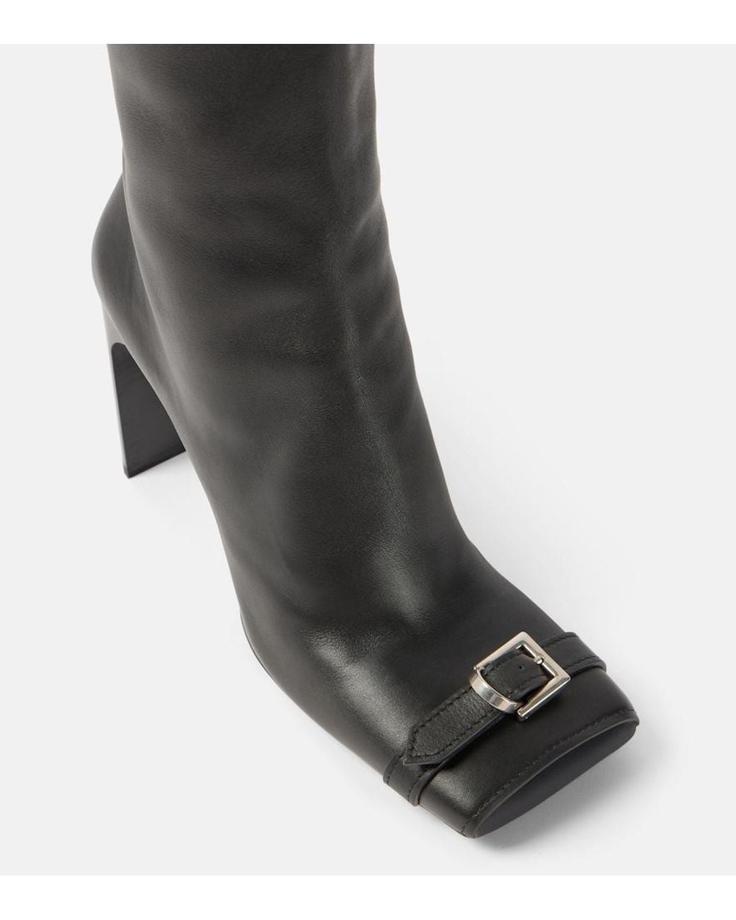 Balenciaga Black Bel Air 100 Leather Knee-High Boots