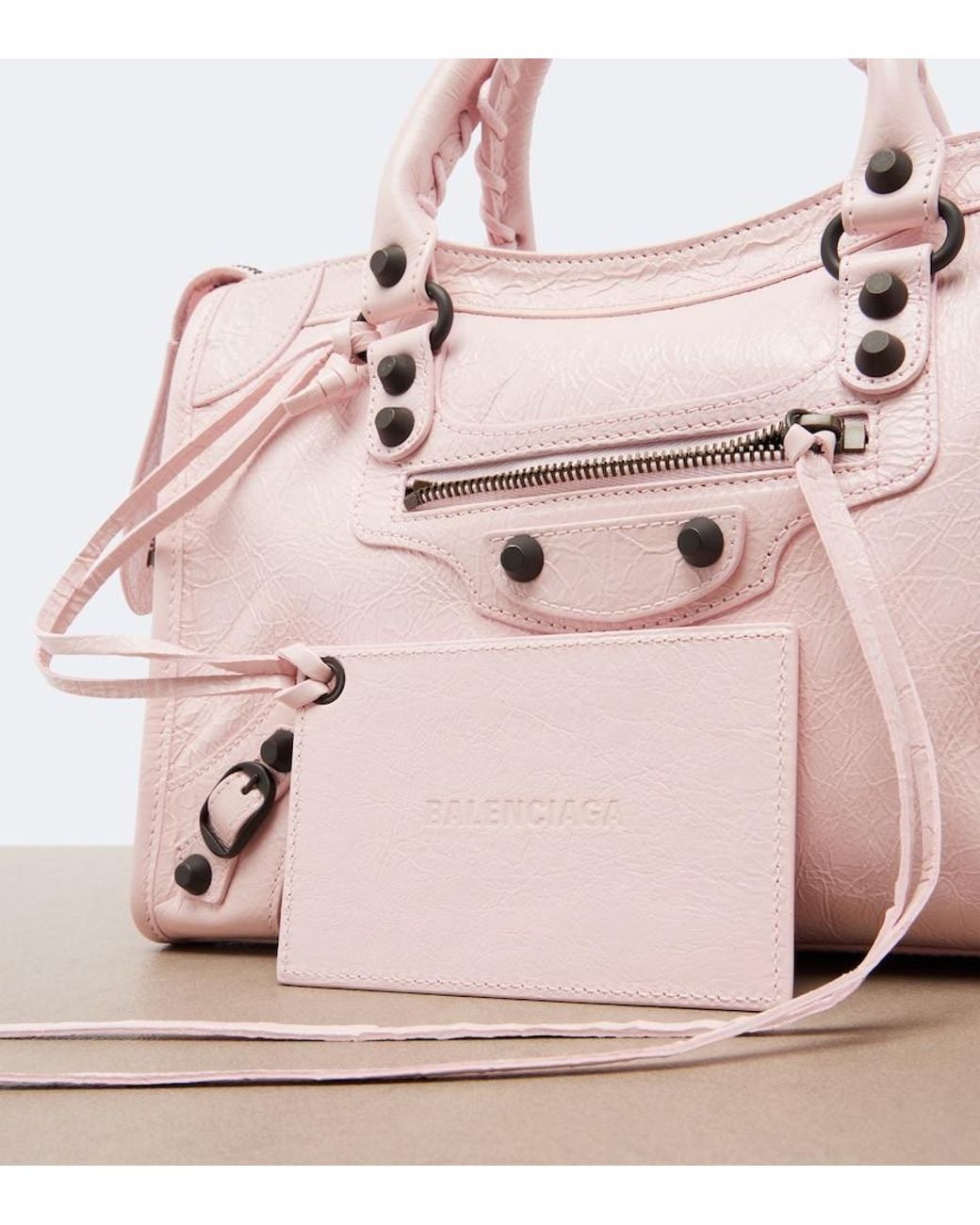 Balenciaga Pink Le City Small Leather Top-Handle Bag
