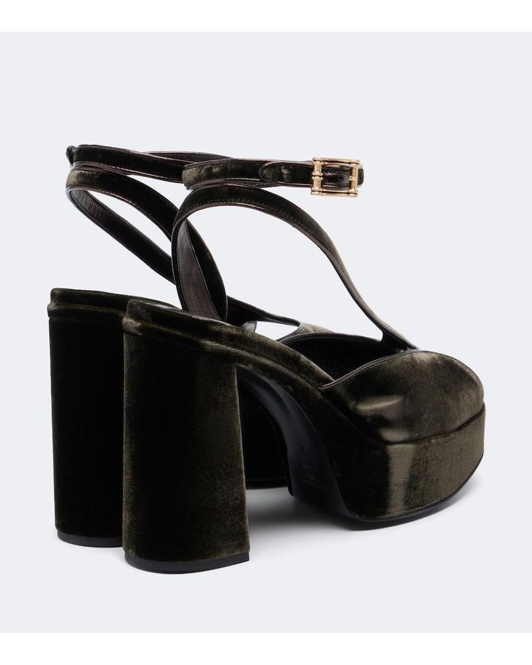 Etro Black Velvet Platform Sandals