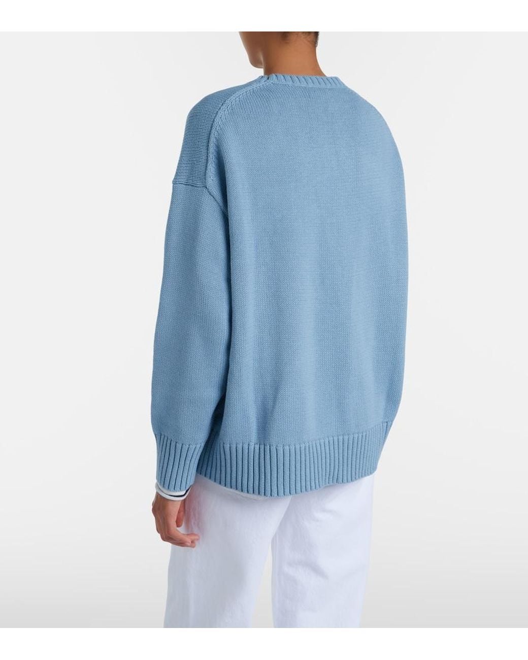 Polo Ralph Lauren Blue Polo Bear Oversized Cotton Sweater