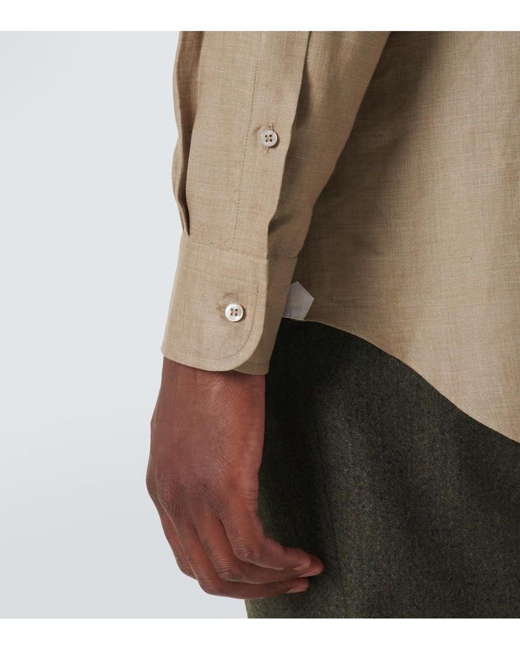 Loro Piana Natural Andre Linen Shirt for men