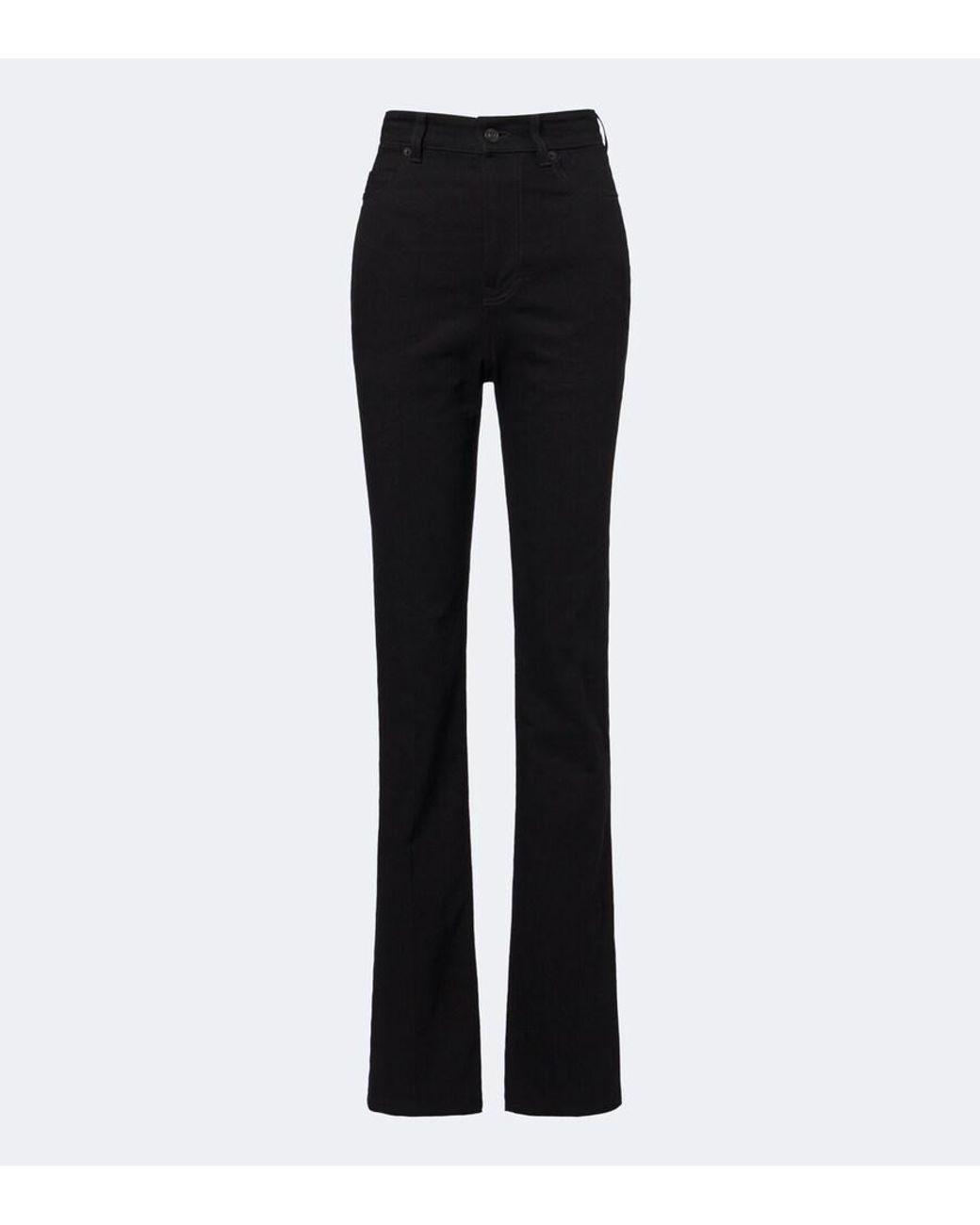 Balenciaga Black High-Rise Straight Jeans
