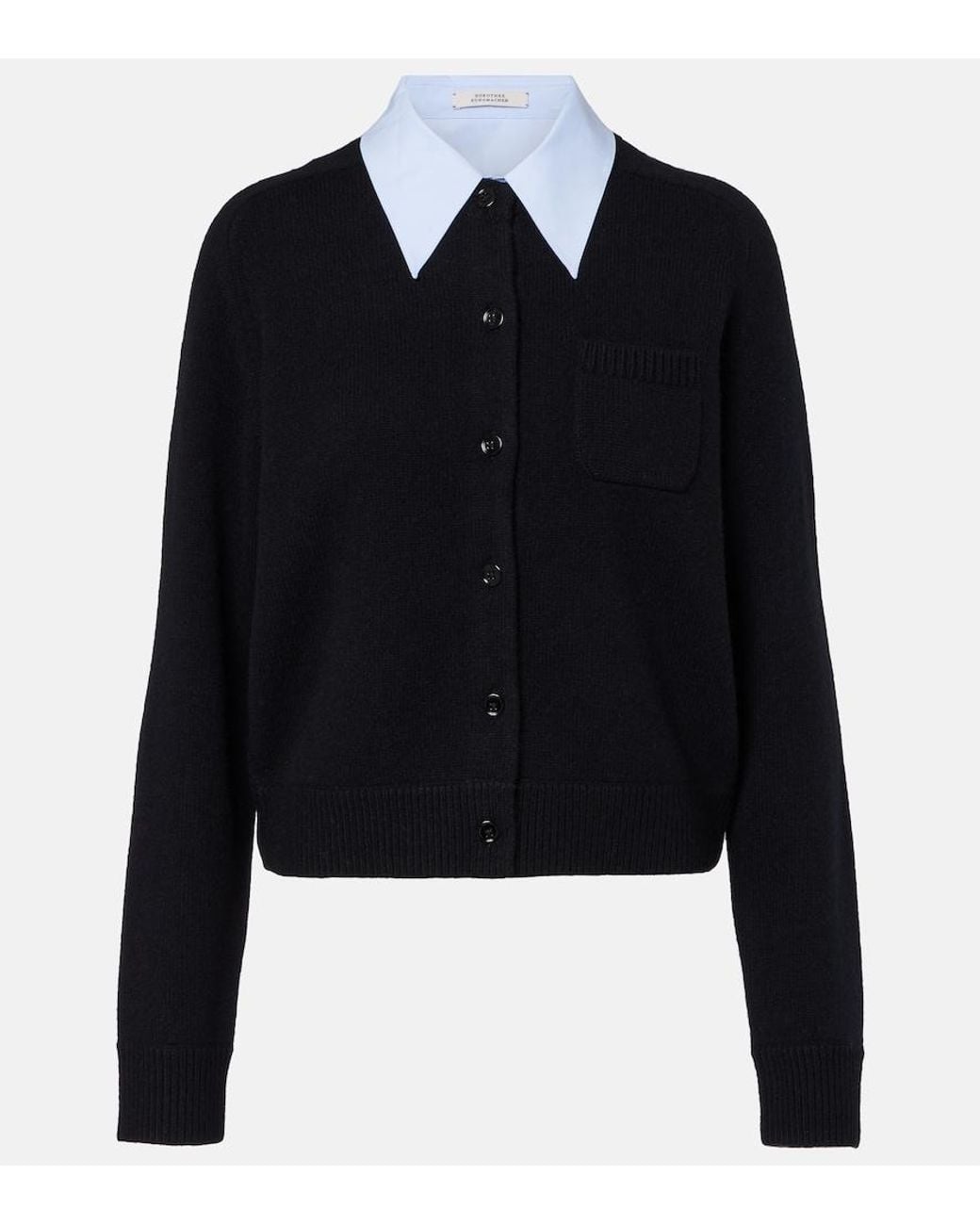 Dorothee Schumacher Black Elegant Statements Wool And Cashmere Cardigan