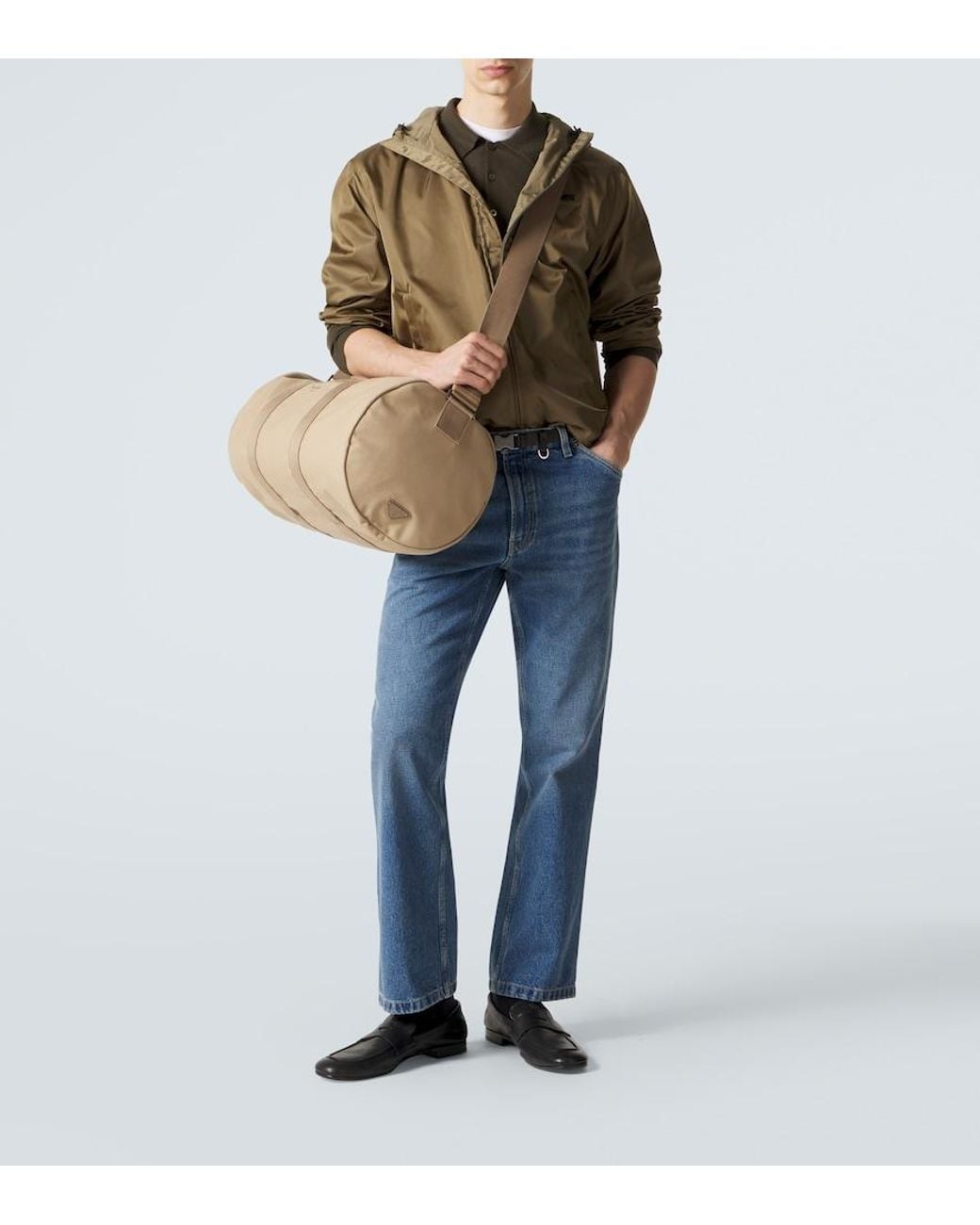 Prada Weekender Aus Canvas in Natural für Herren