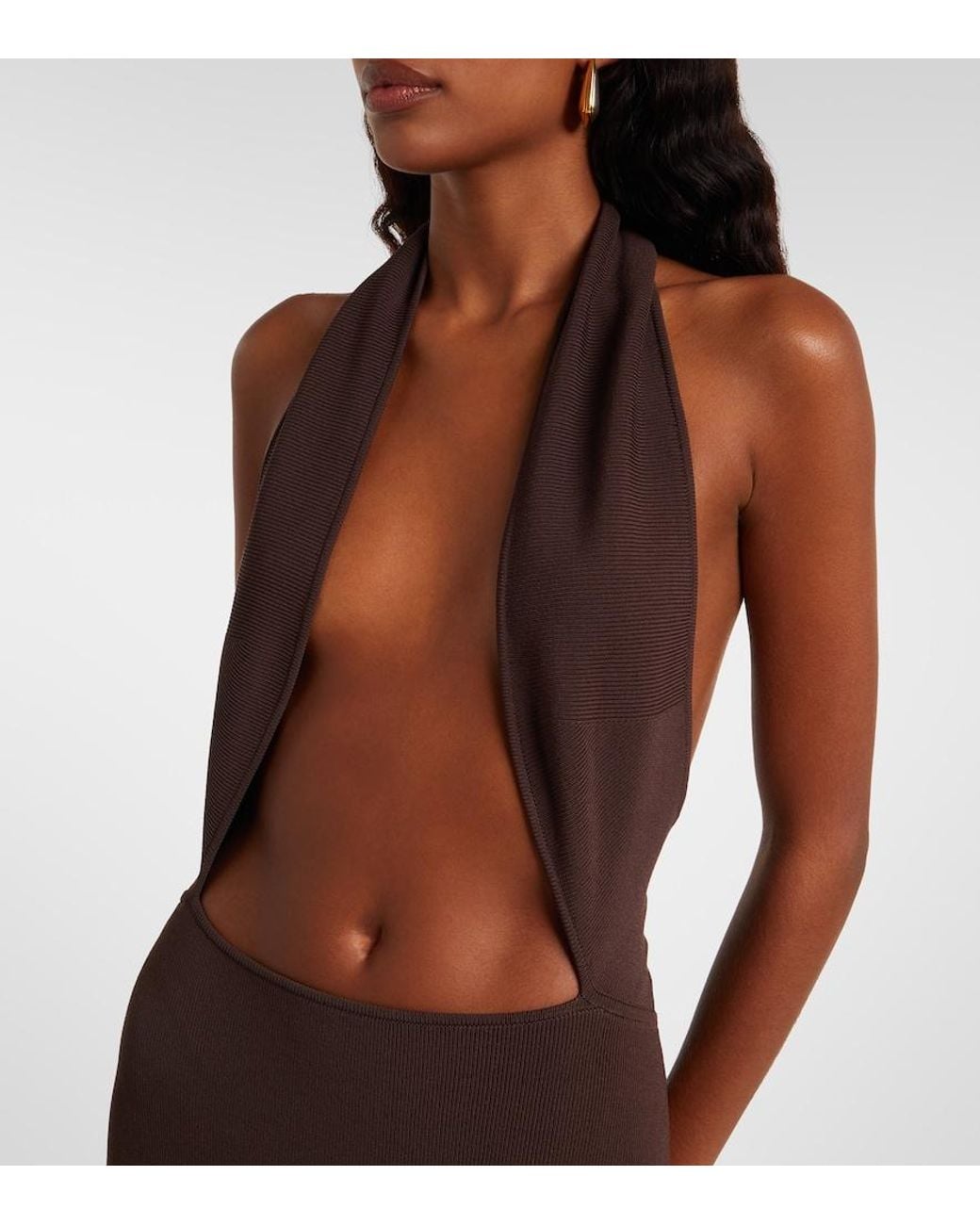 Christopher Esber Purple Jersey Maxi Dress