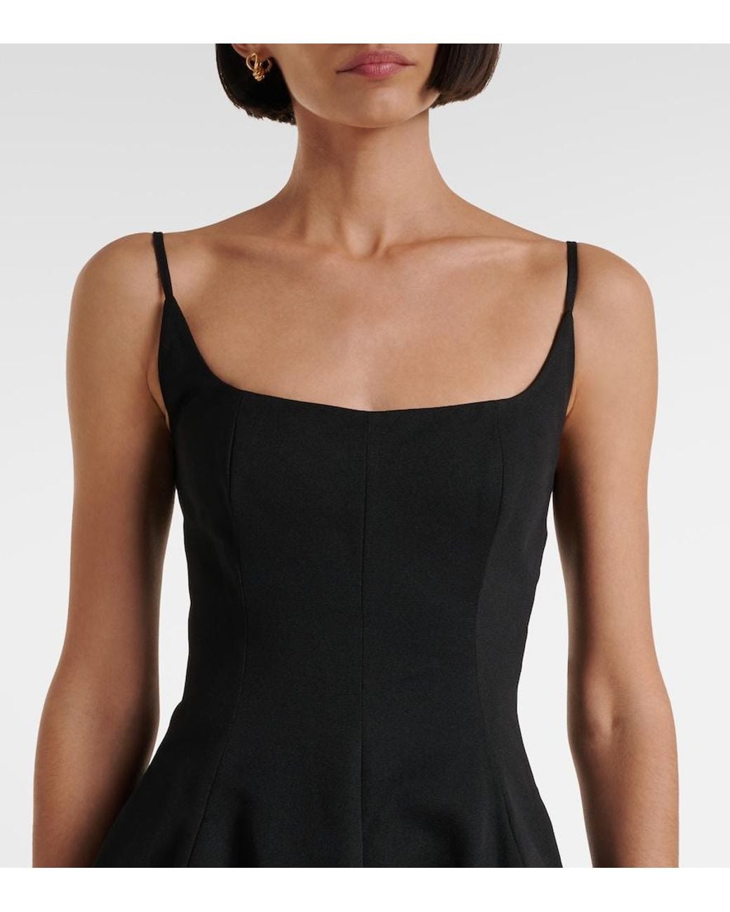 Staud Black Joy Cotton-Blend Gown